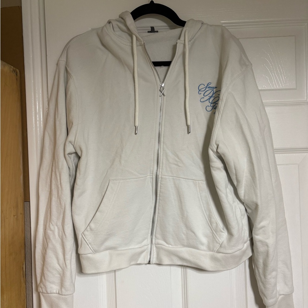 Savage X Fenty Cream Zip-Up Hoodie